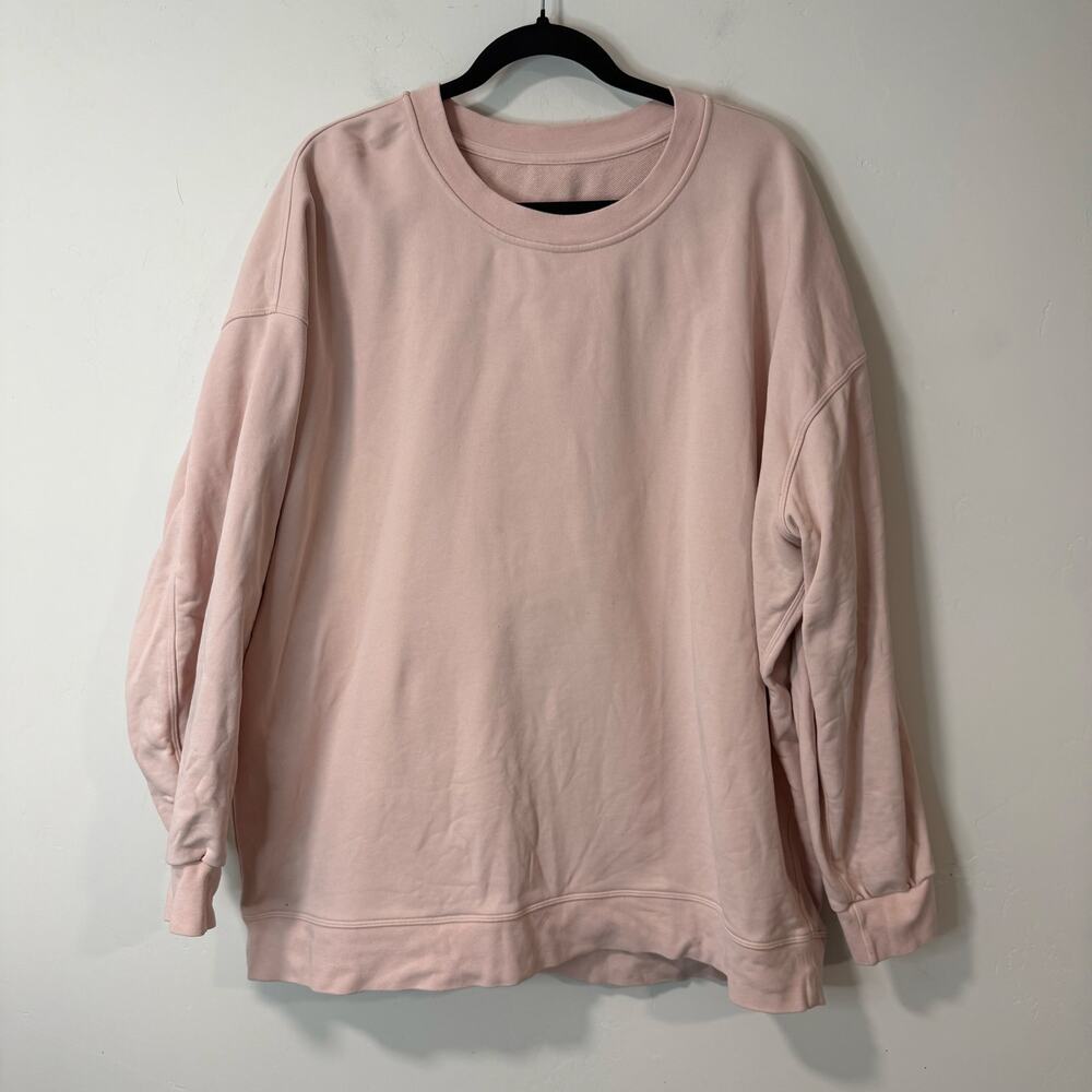 Lululemon Women's Perfectly Oversized Crew Sweatshirt Pink Terry Atheisure‎